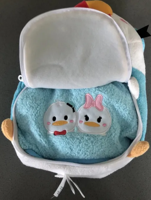 Disney Tsum Tsum 12" Large Donald Duck Plush Zip Storage & Blanket Baby Toy