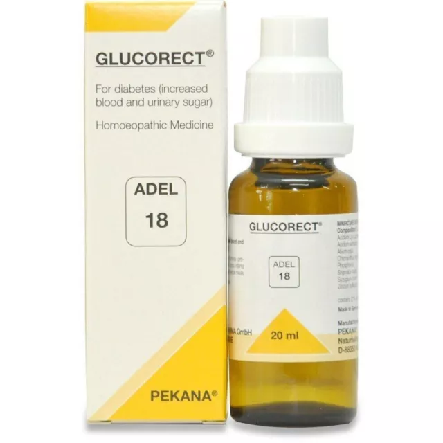 ADEL 18 gouttes (20 ml) Pack GLUCORECT Adel PEKANA Allemagne Gouttes...