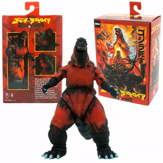 Figura de acción NECA 1995 Burning Godzilla Movie 6,5" PVC modelo clásico Godzilla