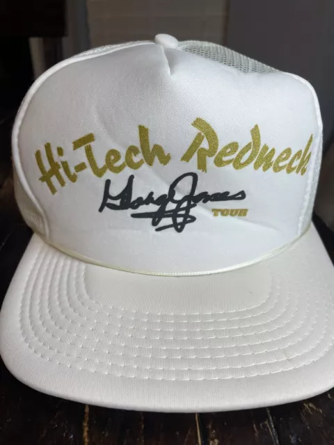Vintage George Jones Hi-Tech Redneck Tour Tucker Mesh Snapback Speedway Hat Cap