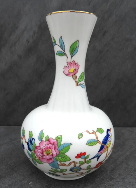 Aynsley Pembroke Vase Bone China Porcelain Posy Bud Vase Onion Bottle