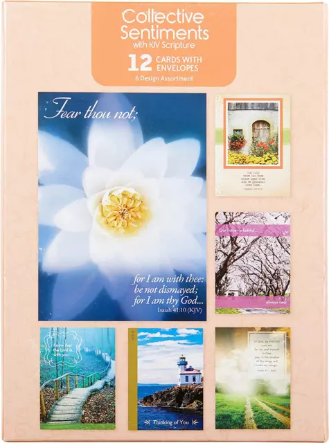 Religious Sympathy Card Assortment Box Set with Envelopes, 12 Cards, 4.75'' W X