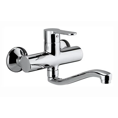 Miscelatore Monoc. Lavello A Muro Linea Blu - Cromo