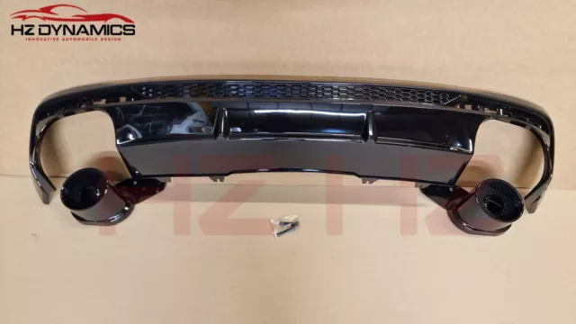 Gloss Black Rs4 Look Rear Diffuser For 2020 2023 Audi A4 B9 8W Saloon S Line Uk