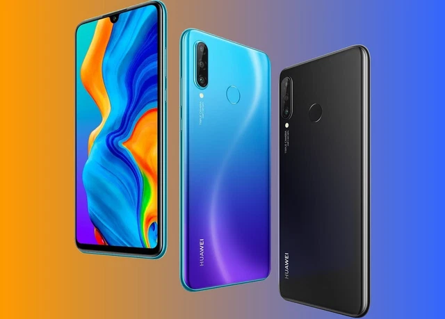 Huawei P30 Lite - 128Go Blanc Perle/Noir Minuit/Bleu Paon Débloqué Produit Neuf