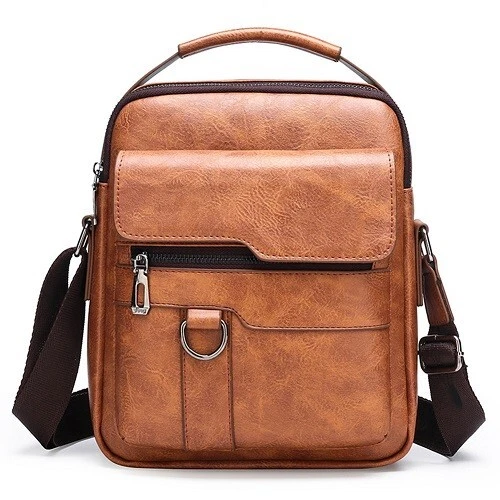 Men's Shoulder Crossbody Bags Messenger Leather Handbags Travel Waterproof