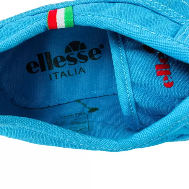 ELLESSE CALUSO CASUAL Shoes Sneakers Lace Up Low Top Canvas Blue Mens ...