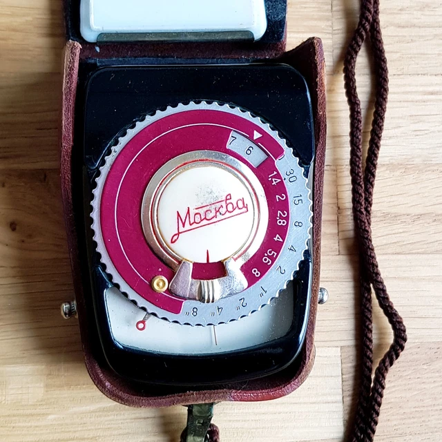 Belichtungsmesser Exponometer MOSKVA UdSSR 1964  Ledertasche Originalverpackung