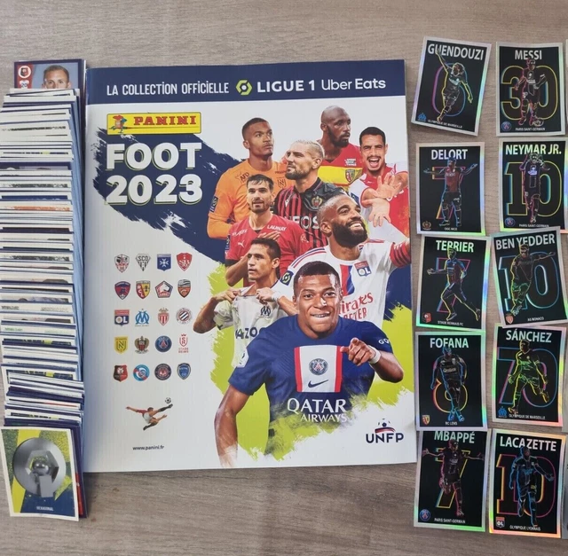 Panini Foot Album 2023, Complete Set 452 Stickers with 10 Neon Crack RARE Mbappe