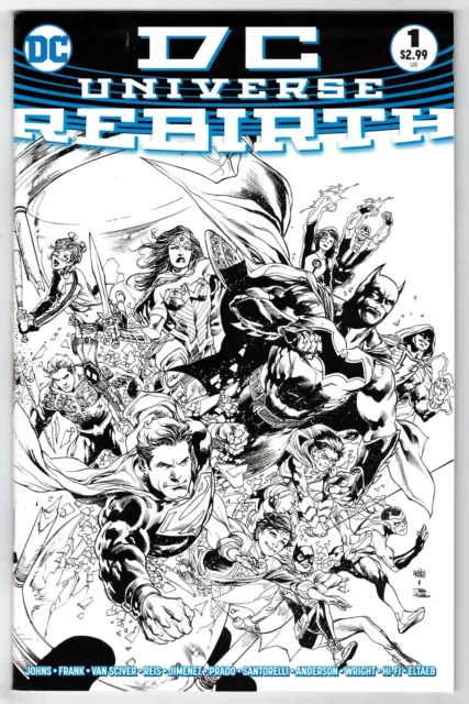 DC Universe Rebirth #1 1:100 Ivan Reis Wraparound Sketch Variant 2016 VF/NM