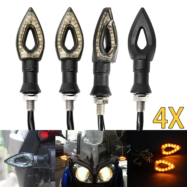 4PCS Turn Signal Amber Lights Fit for Honda Shadow Rebel 250 500 750 1100 VTX VT