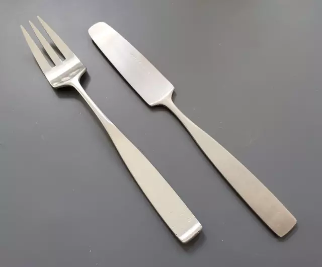 Towle Lauffer Bedford Master Butter Spreader Knife and Salad Fork - Japan