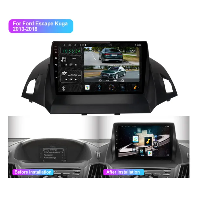 9" Für Ford Kuga Escape C-max Autoradio Android 13.0 GPS Navigation DSP CarPlay