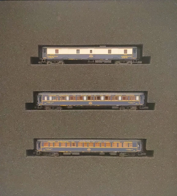 Arnold - Set 3 Coches «Train Bleu», Compuesto De 1 Restaurante Y 2 Coches Camas Lx, Epoca III Esc N Ref Hn4402