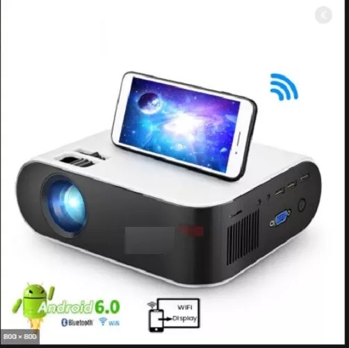 12000 Projector Smart LED HD 1080P Home Cinema With Airplay WiFi Built ANDROID