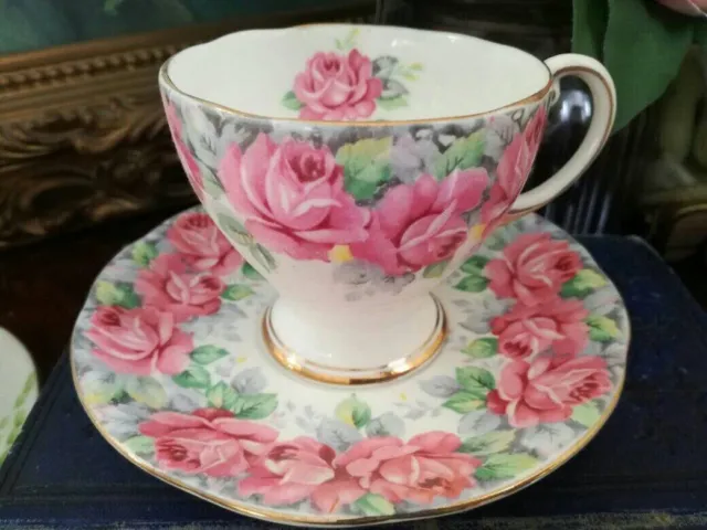 Royal Standard Rose Of Sharon Coffee Cup And Saucer Corset Shape Cup