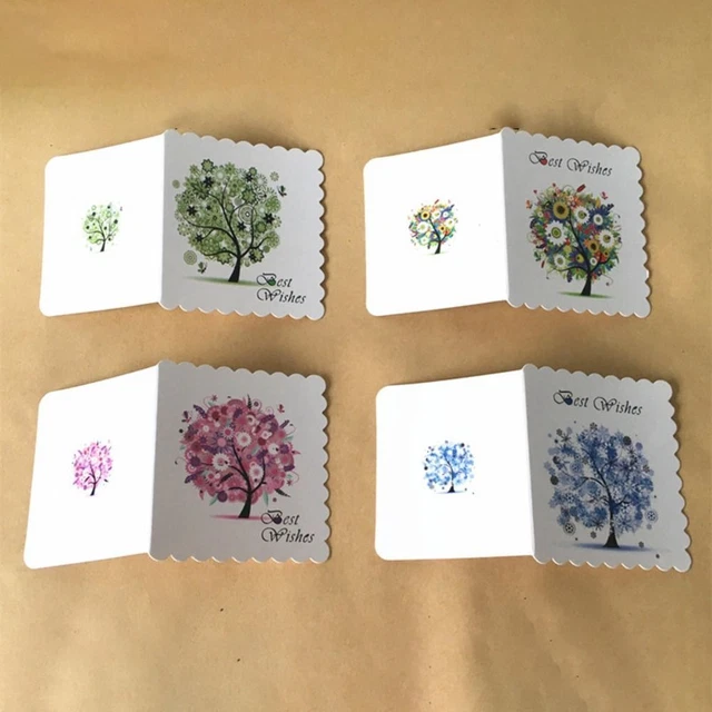 10 PZ BIGLIETTI di auguri carta madre vuoti piccoli biglietti di