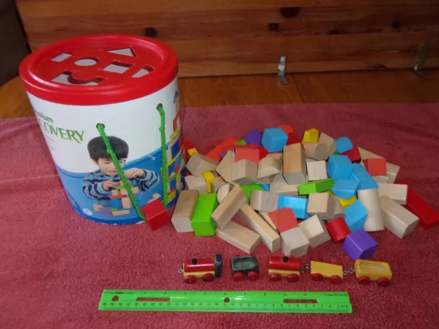 Imaginarium 200 piece shop wooden block set