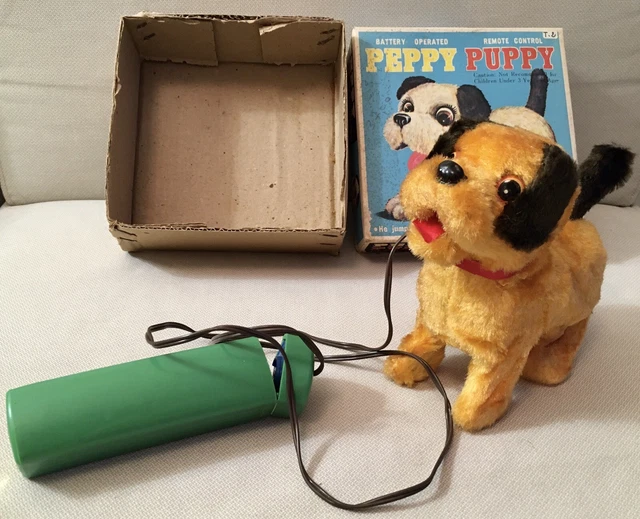 Ancien VINTAGE WALKING tiny petit épagneul Télécommande Jouet