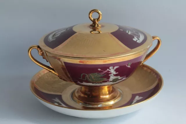 Écuelle à bouillon porcelaine de Paris Nast Empire (55990)