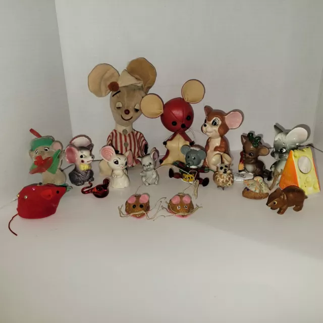 MCM Japan Anthropomorphic Mice Collection Kitsch Retro Decor Lot of 17 READ