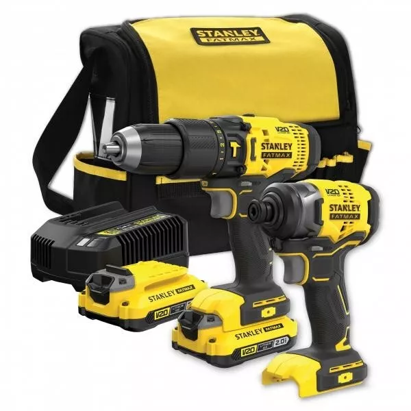 Stanley SFMCK465D2T Kit Trapano Avvitatore con Per. + Avvitatore a Impulsi