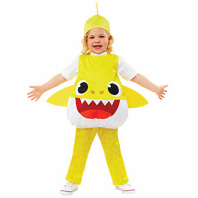 Bambino Baby Shark Giallo Costume World Book Day Costume Ragazzi Ragazze Bambini
