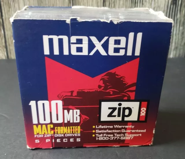 Maxell 100MB Mac Formatted Zip Disk 6 Pack Factory Sealed 5 Pack