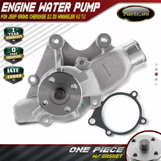 Water Pump for Jeep Grand Cherokee ZJ ZG 4.0L Wrangler YJ/TJ 2.5L/4.0L W/ Gasket