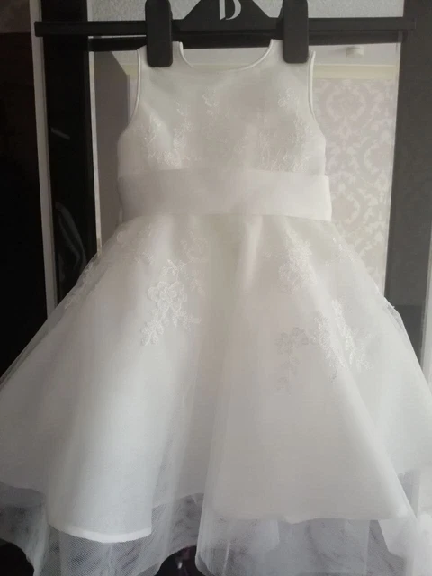 New Baby Girls White Lace Christening Party Dress from Debenhams.RRP-42pounds.