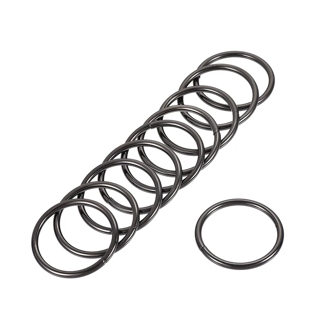 Metallo O Ring 38mm (1,5") ID 3,8mm Spessore Ferro Anelli Nero 15pz