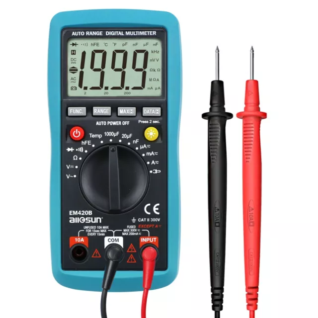 Auto-Ranging Digital Multimeter Multi Capacitance Tester Electrical Tools AC DC