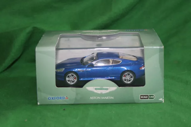 Oxford Diecast Aston Martin Db9 Coupe Blue 1/43 #43Amdb9003