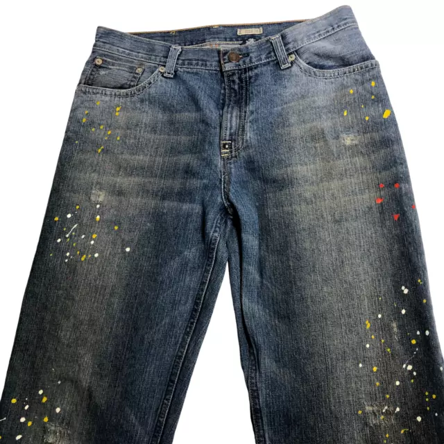 Polo Ralph Lauren Paint Splatter Classic 867 artist painter straight jeans 30 30