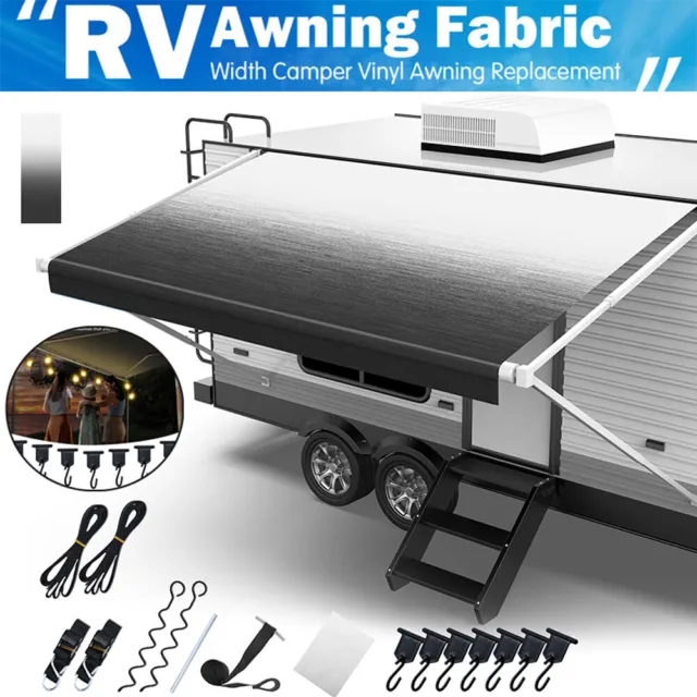 10-14FT Replacement Caravan Roll Out Awning PVC Vinyl/Fabric Carefree Canvas RV