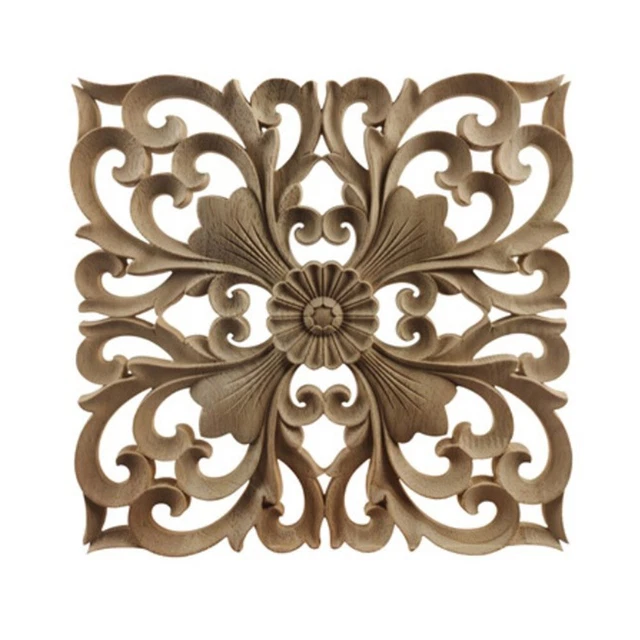 Autocollant - SURENHAP - Décalcomanie En Bois - 4 Pièces - 6x6 Cm - Intérieur - Maison