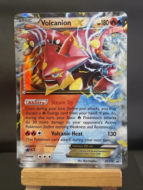 Pokemon Card Volcanion EX XY173 Black Star Promo Half Art Light Play