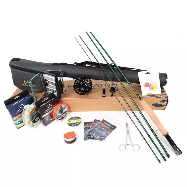 Maxcatch Premier Fly Fishing Rod and Reel Combo Kit 3-8w 9ft Fishing Outfit Kits