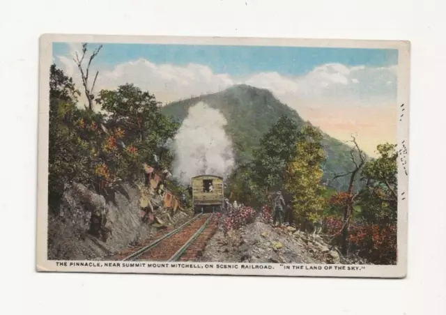 1917 Mount Mitchell North Carolina View Of Train On The Summit - Rpo Cancel