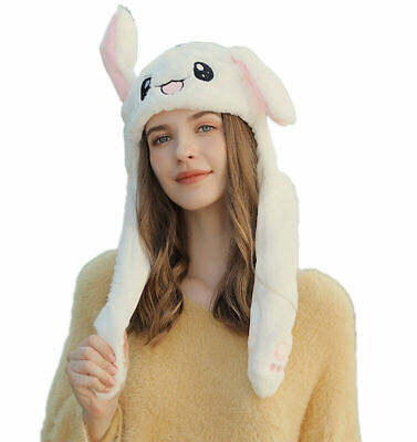 mdxmai Coniglio Peluche Cappello Adorabile Cappello di Inverno Caldo cap Furry per Adulti Costume dei Bambini del Partito di Evento Bianco 