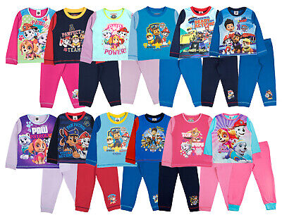 Nickelodeon Paw Patrol Pyjamas Boys Girls 2 Piece Full Length Pjs Set Kids Size