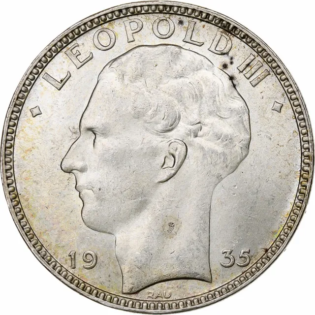 [#869772] Belgio, 20 Francs, 20 Frank, 1935, Argento, SPL-, KM:105