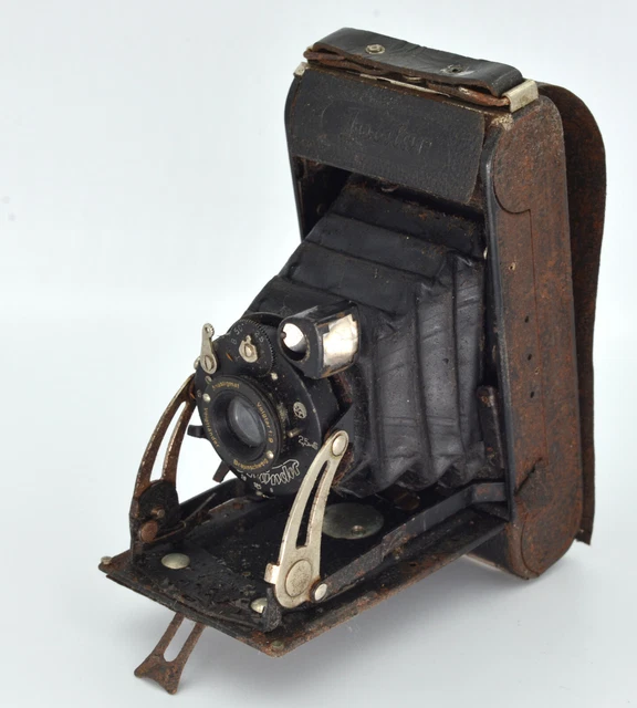 Appareil Photo Argentique Vintage Gallus Derlux à Soufflet - Objectif Gallix 3,5 50 Mm - Modèle 16