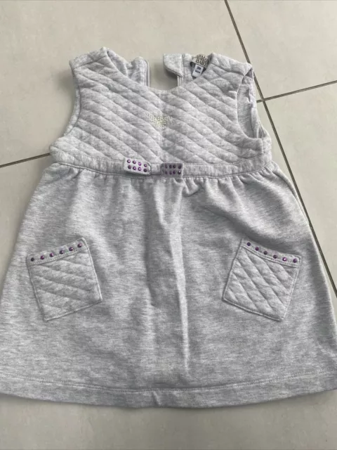 Abito da bambina Armani 9 mesi grigio logo rabbia perla