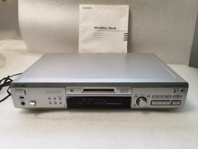 Sony MDS-JE530 MiniDisc Recorder Silber MiniDisc Deck Funktioniert Top