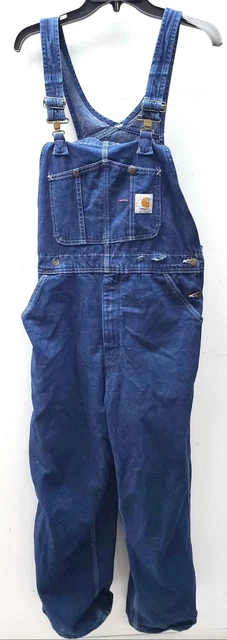 Men's CARHARTT Blue Jean Overalls 36/28