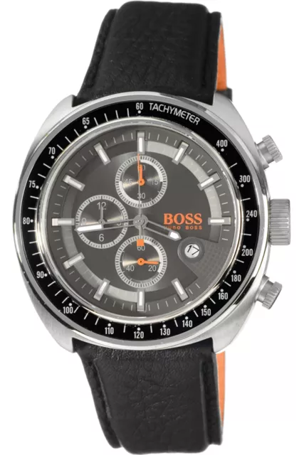 HUGO BOSS 1512377,Men's Quartz Chronograph,Stainless Steel,Leather Strap,100m WR