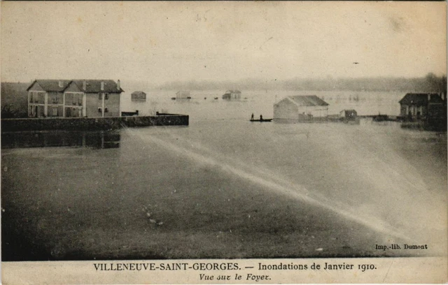 CPA VILLENEUVE-SAINT-GEORGES - View of the Foyer, January 1910 (62987)