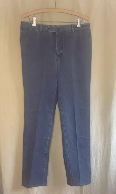 P Torino PT01 Sz 52 / 36 Mens Slim Fit Stretch Colour Chinos Blue / Gray