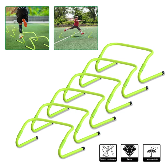 6 pz ostacoli di allenamento flessibili verde moderno ostacoli di coordinazione mini ostacoli design